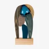 Abstract Assembly Sculpture - Midnight Blue