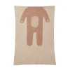 Bear Mini Blanket - Oatmeal & Brown