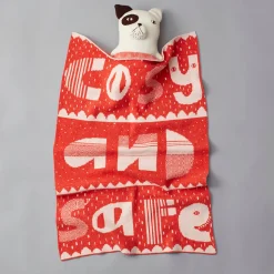Cosy and Safe Mini Blanket - Orange & White