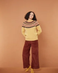 Glitch Yoke Jumper - Marzipan