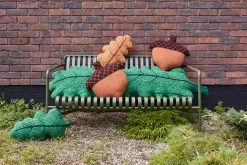 Leaf Shaped Cushion - Brown