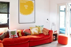 Leaf Shaped Cushion - Brown