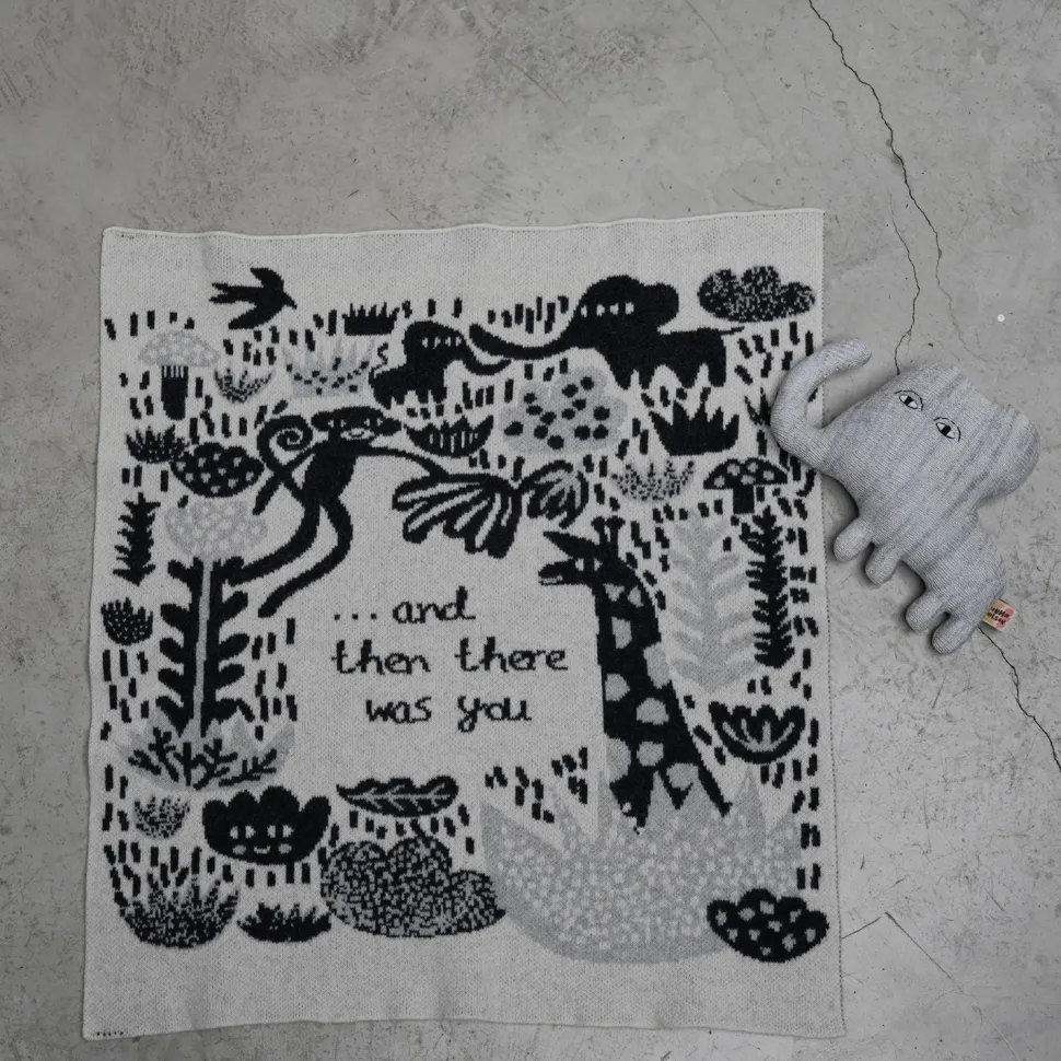 Menagerie Baby Blanket - Ecru