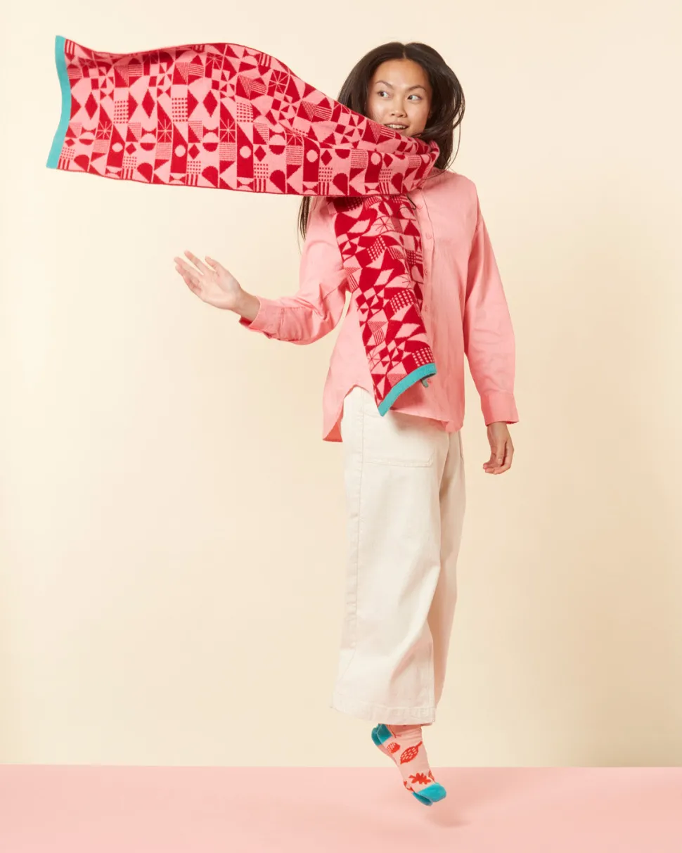 Monoglyph Blanket Scarf - Lipstick