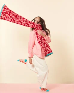 Monoglyph Blanket Scarf - Lipstick