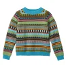 Static Stripe Jumper - Turquoise